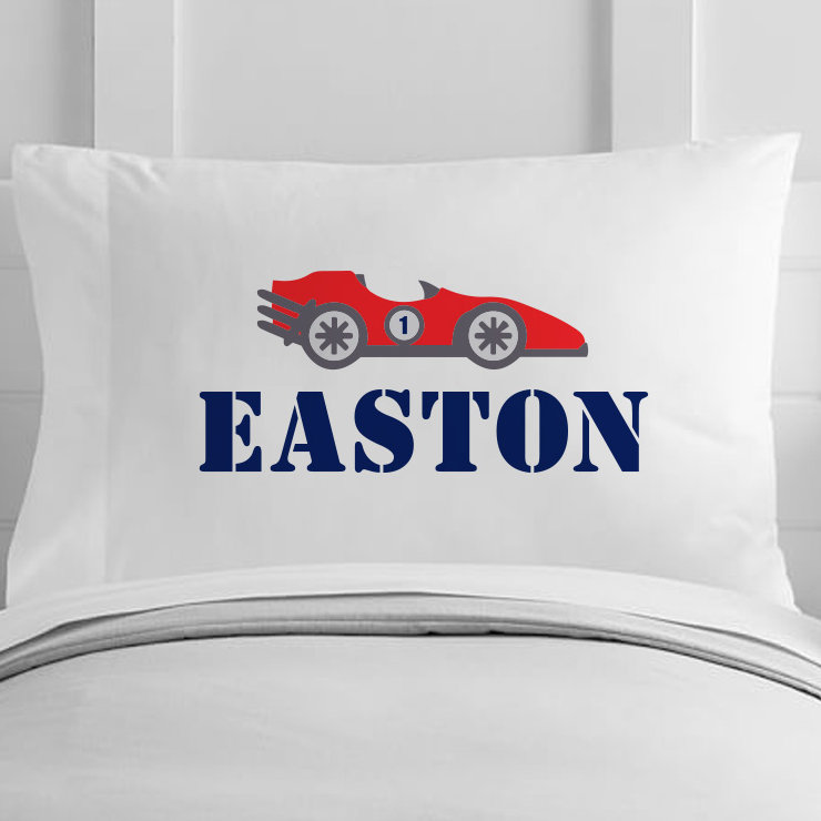 4 Wooden Shoes Personalized Race Car Toddler Pillow Case Wayfair